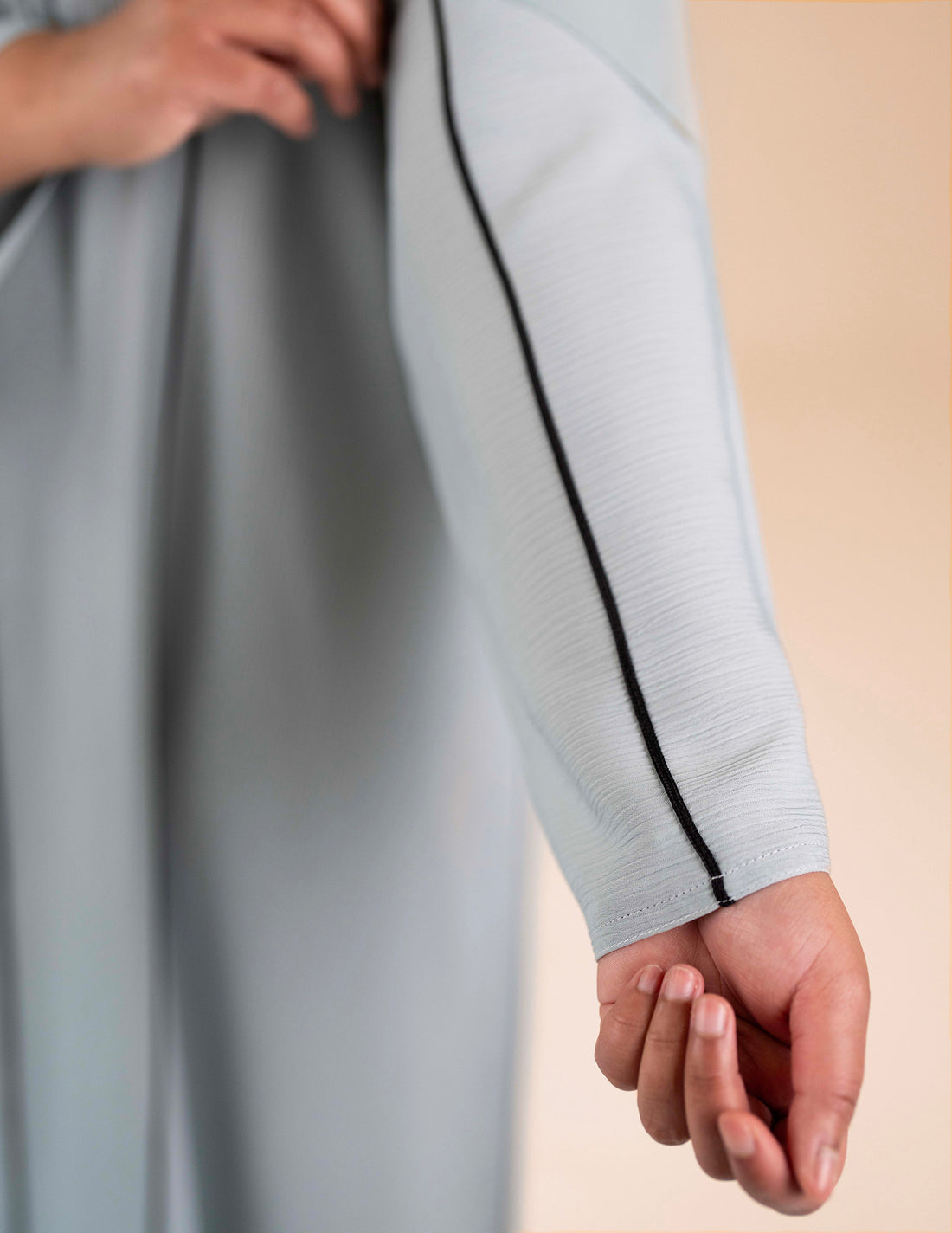 Essential Closed Fiza Blue Abaya - Abayas, Best, Closed, essential, Featured - AZAARYA