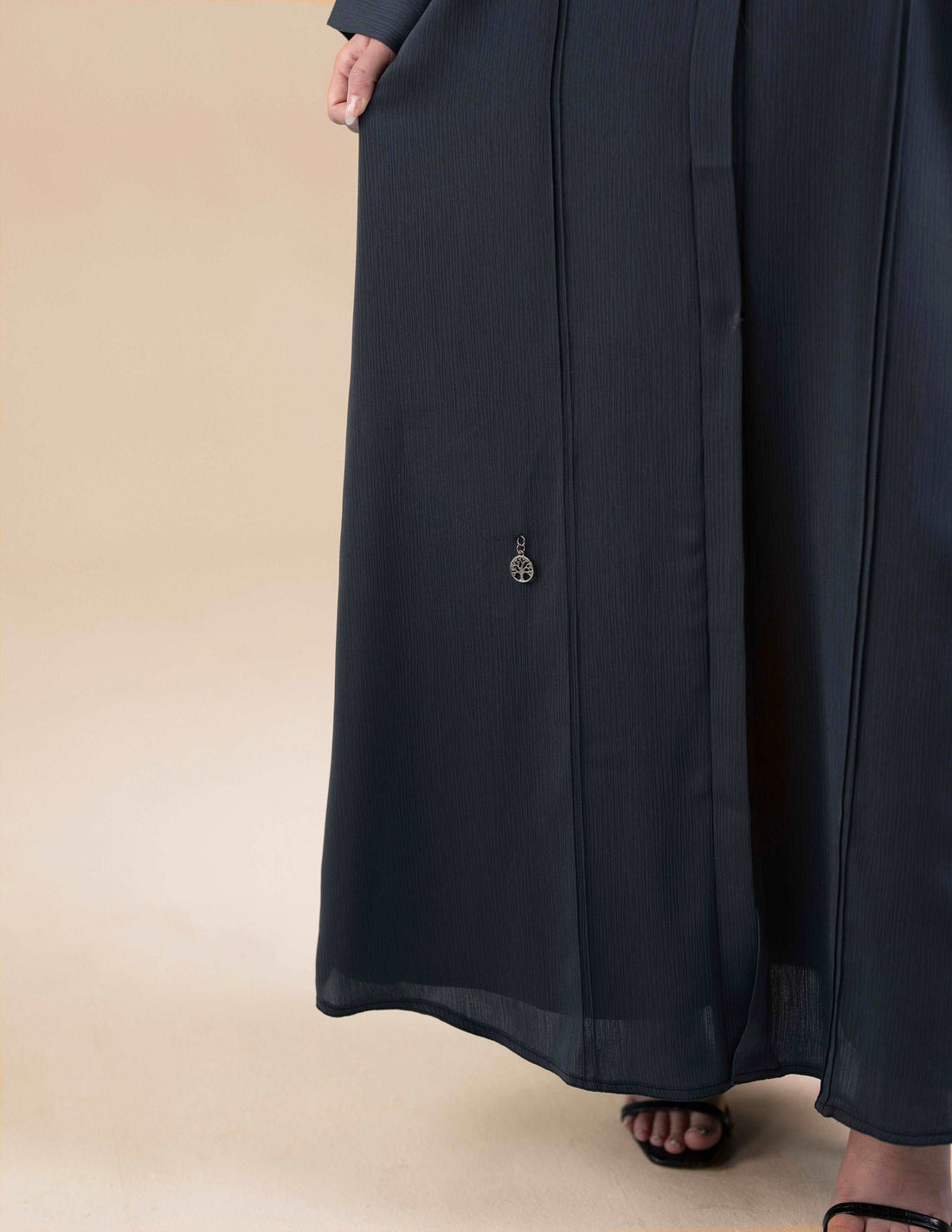 Essential Open Abaya - Imaan Grey - Abayas, essential, essential abayas, Open, open abayas - AZAARYA