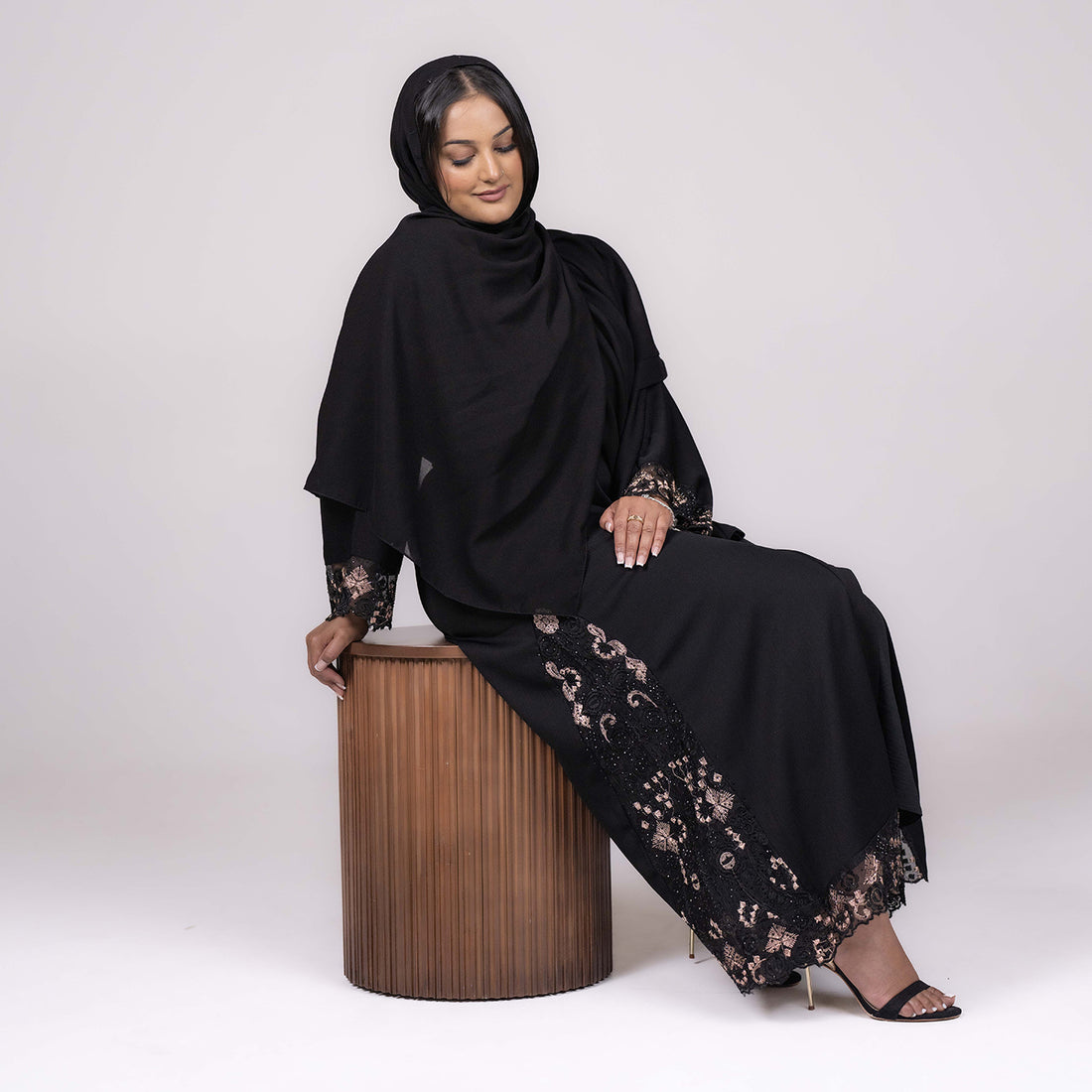 Black open abaya - Lima Abaya