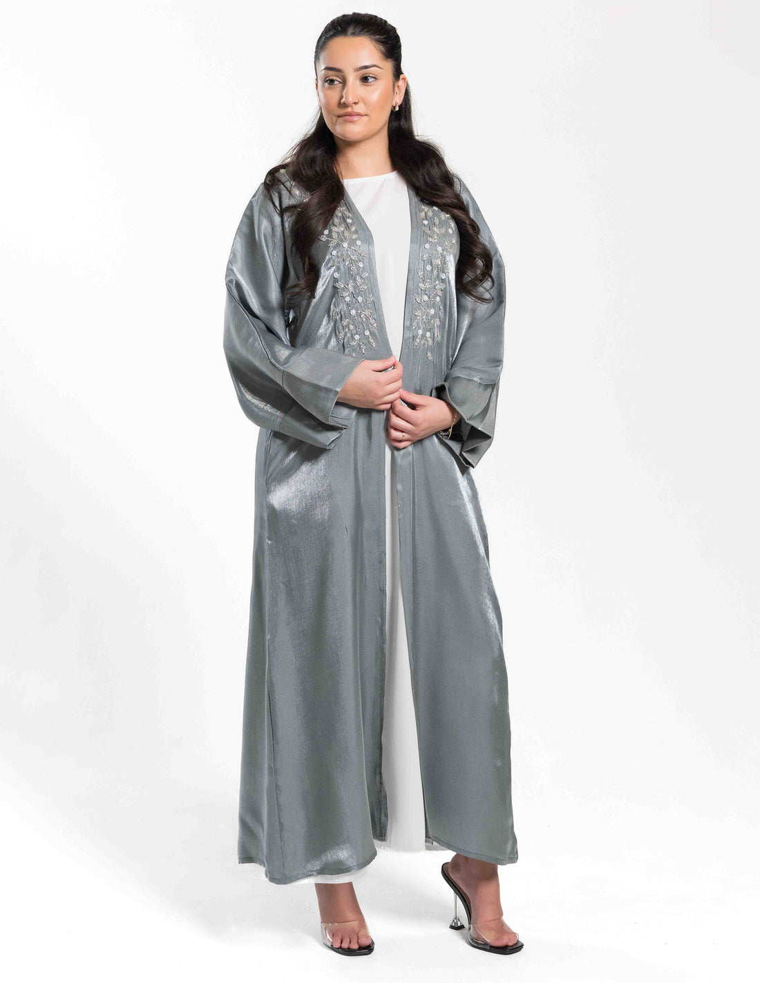 Open Kimono Style 'Marina' Embellished Abaya