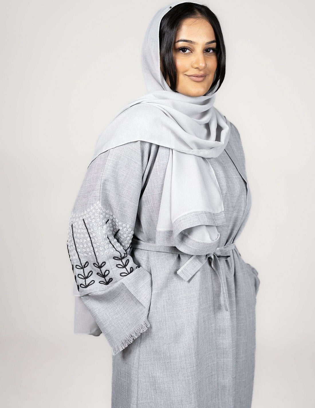 Ryma Abaya - open abaya, open abayas, premium - AZAARYA