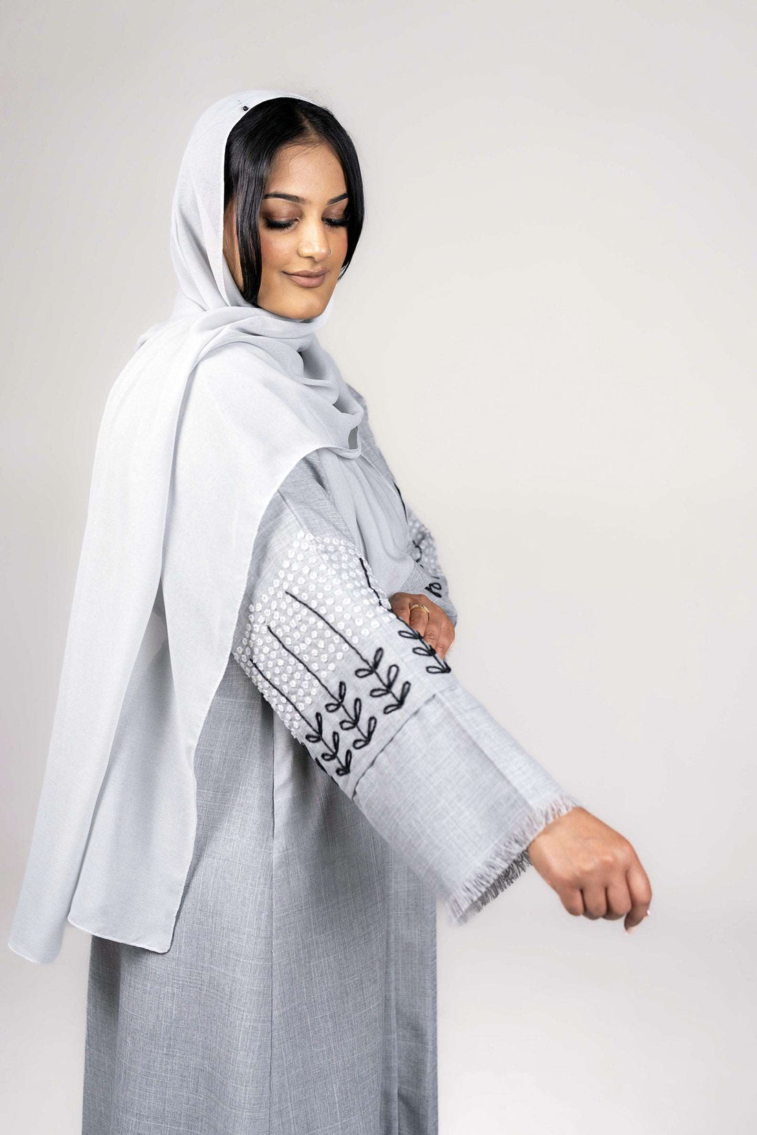 Ryma Abaya - open abaya, open abayas, premium - AZAARYA