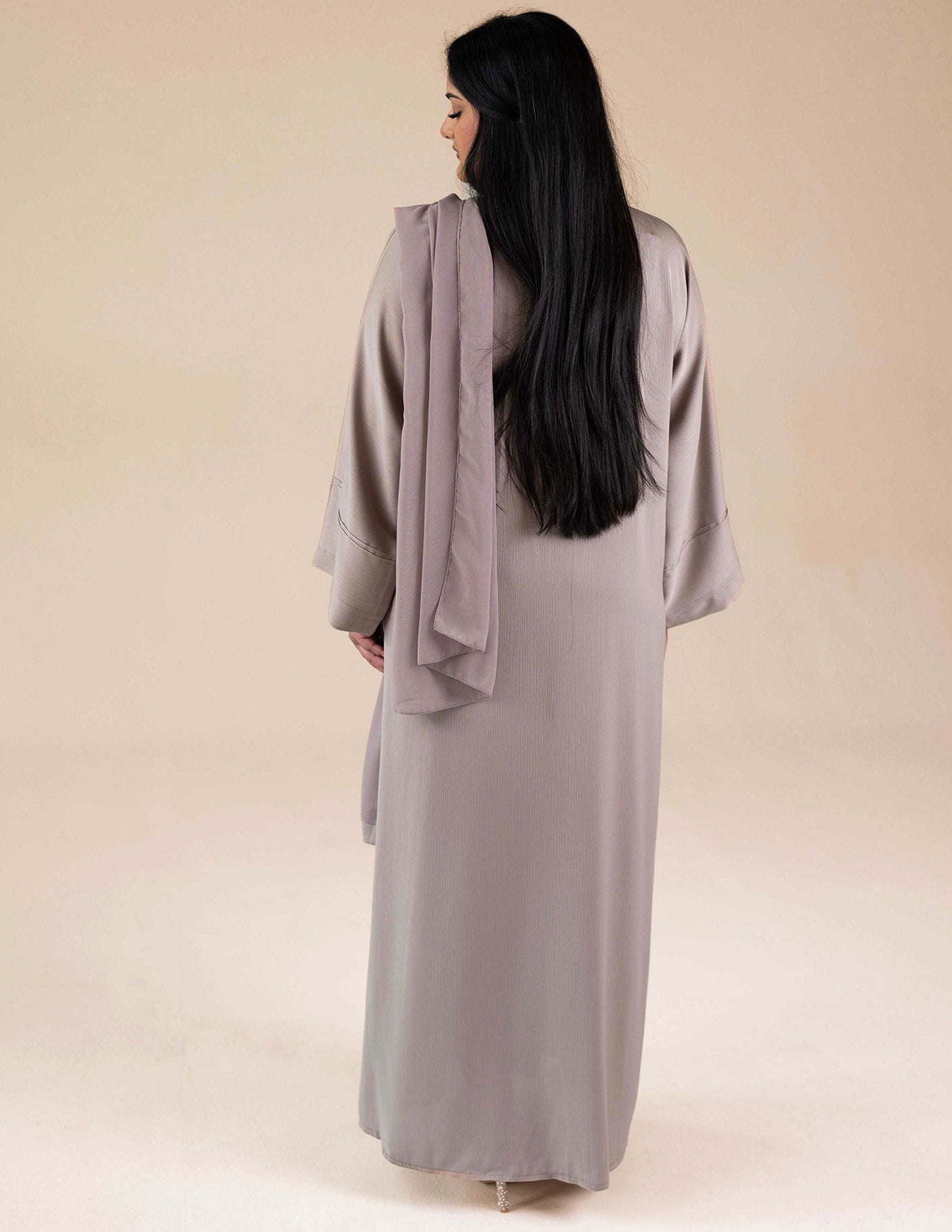 Essential Open Abaya - Nude - Abayas, Best, essential, essential abayas, Open, open abayas - AZAARYA