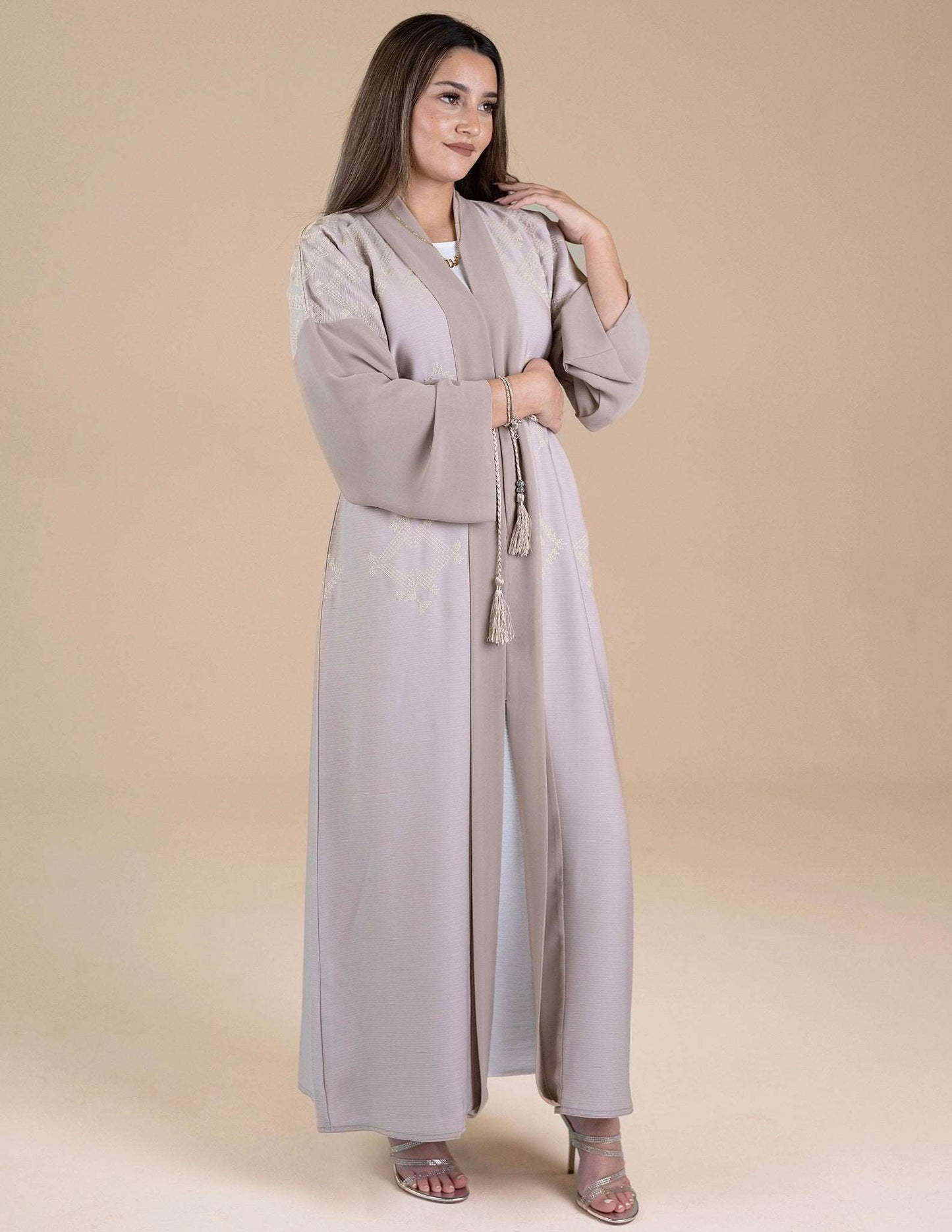 Seher Abaya - Abayas, open abayas, premium, premium abayas, zoom abaya - AZAARYA