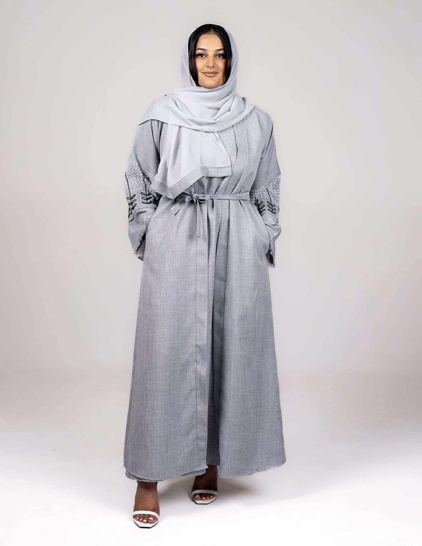 Ryma Abaya - open abaya, open abayas, premium - AZAARYA
