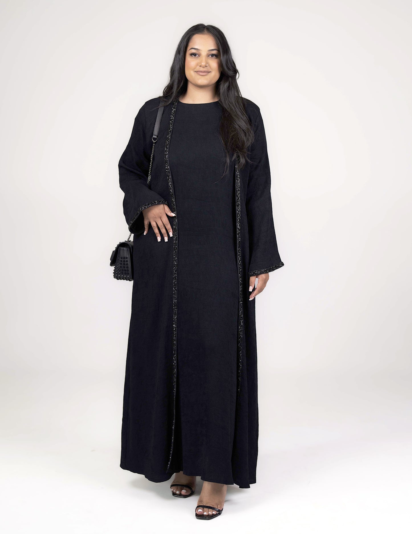 Zoya Abaya - Abayas, black abaya, black abayas, dress abayas, Featured, open abaya, open abayas, premium, premium abaya, premium abayas - AZAARYA