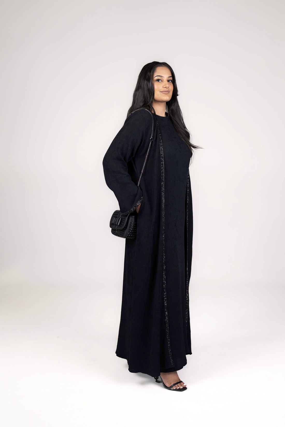 Zoya Abaya - Abayas, black abaya, black abayas, dress abayas, Featured, open abaya, open abayas, premium, premium abaya, premium abayas - AZAARYA